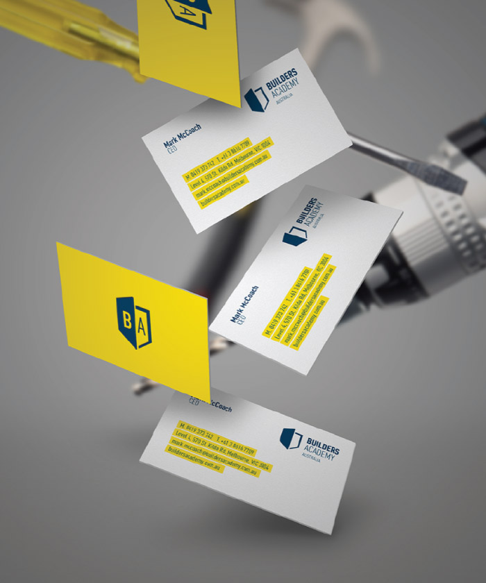 builders academy business cards
